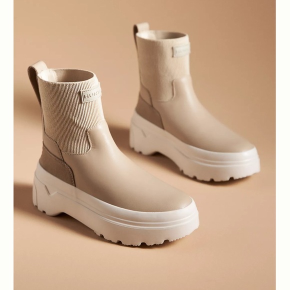Hunter Womens Explorer Chelsea Flatform Boot - Picture 1 of 6